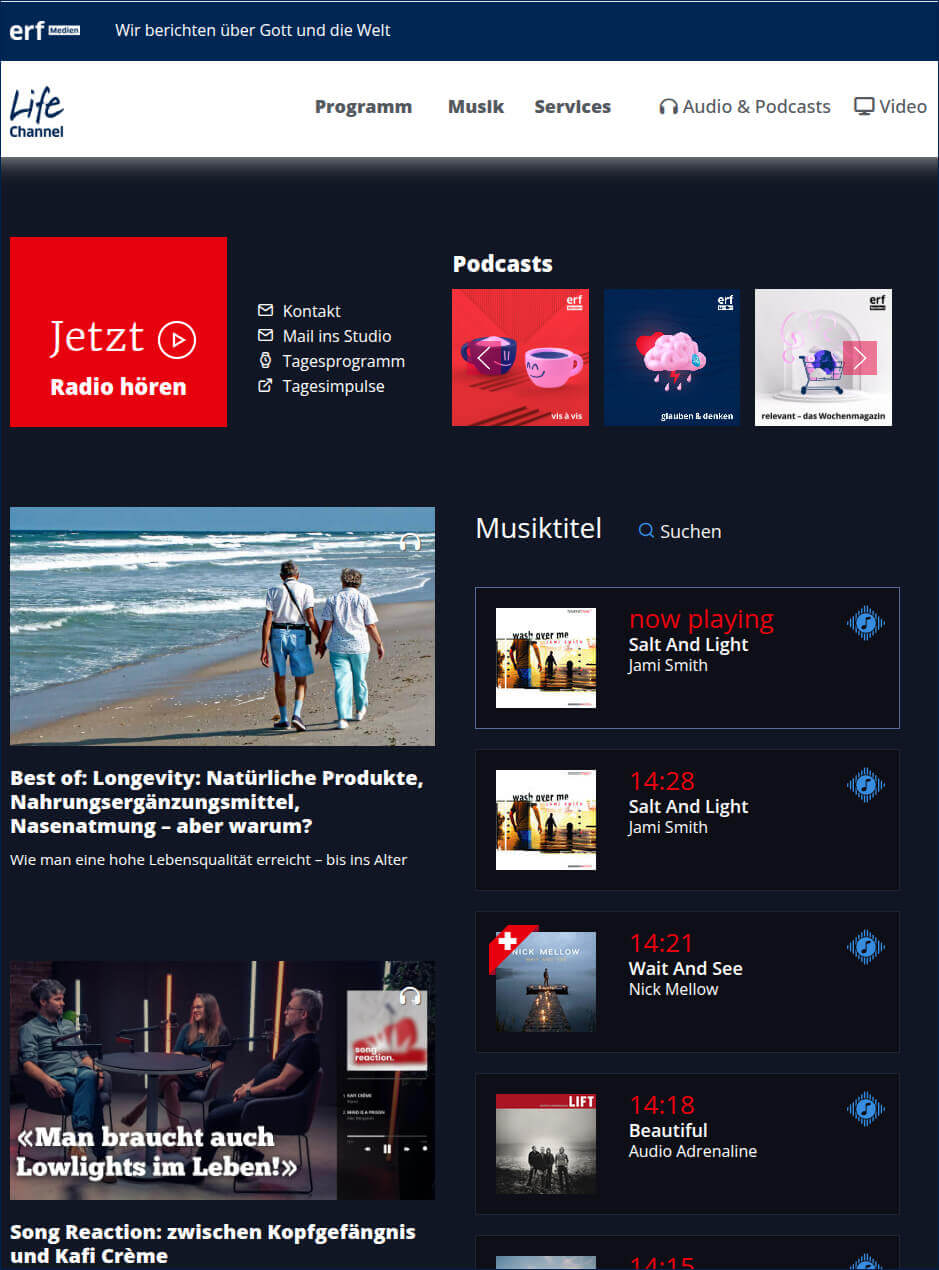 Radio Life Channel: Das christliche Radio der Schweiz Radio Life Channel: Das christliche Radio der Schweiz