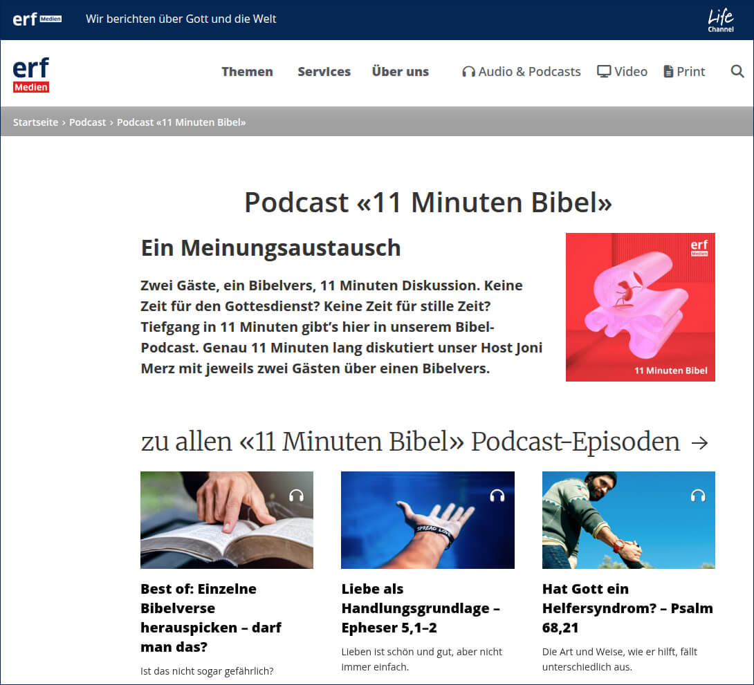 Wertvolle Werte erkennen: 11 Minuten Bibel - ERF-Medien.ch