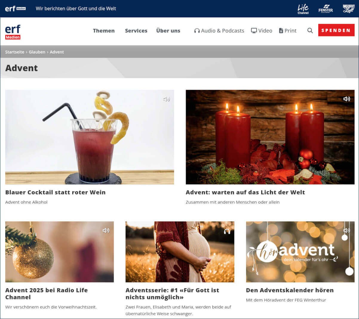 ERF-Medien.ch: Die Bedeutung und Hintergründe von Advent